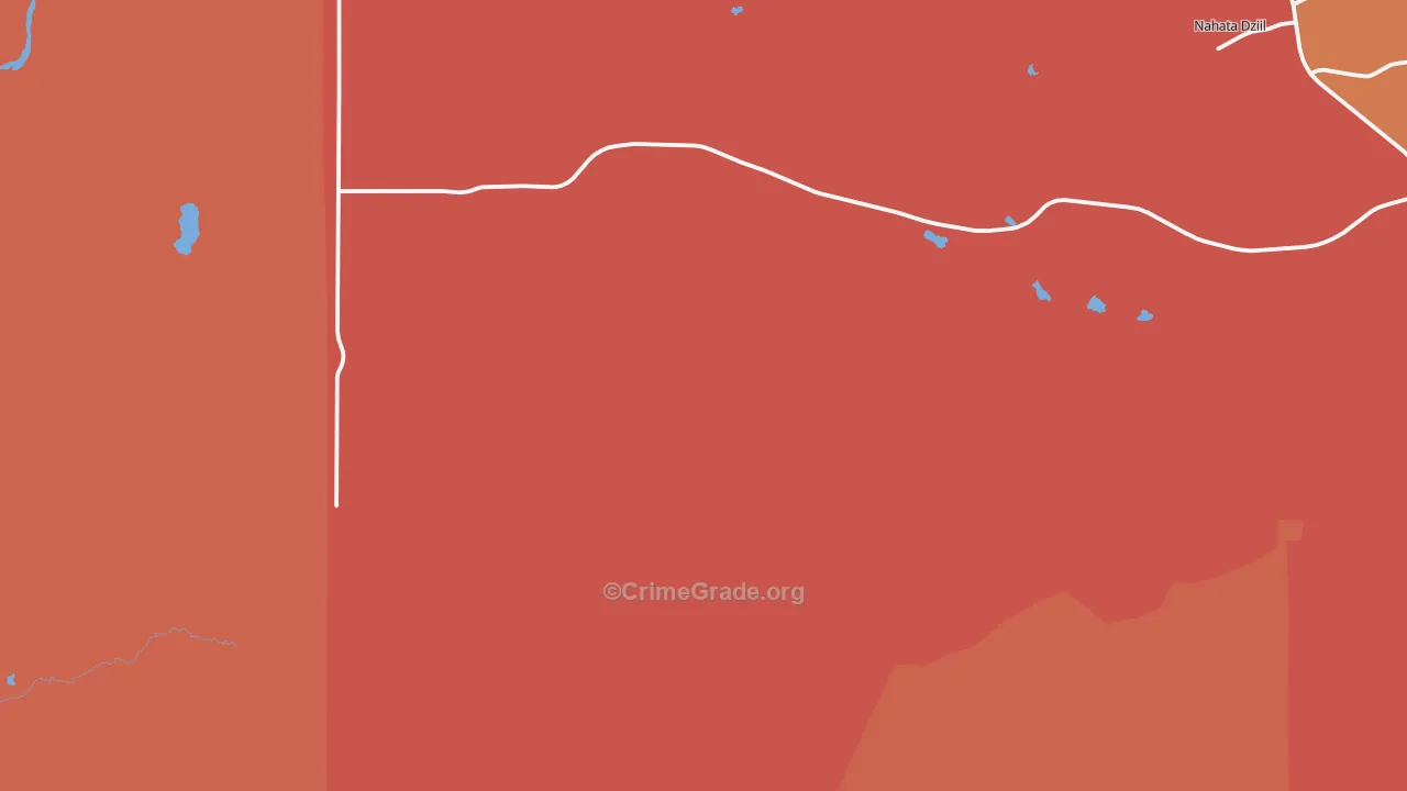 Navajo, AZ Map of Vandalism Rates