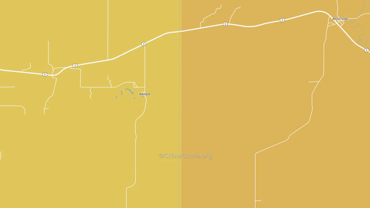 Navajo, MT Map of Vandalism Rates