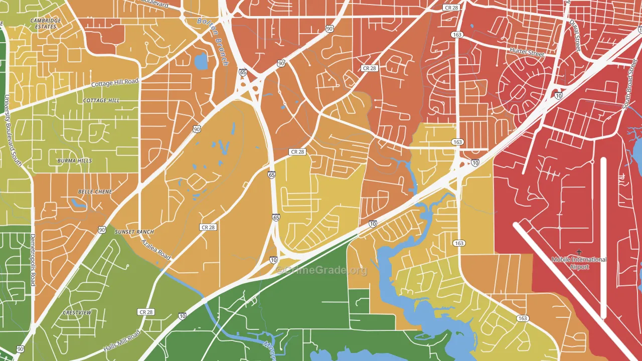 Navco, Mobile, AL Map of Vandalism Rates