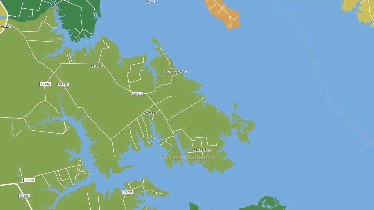Naxera, VA Map of Vandalism Rates