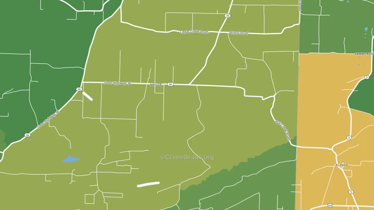 Naylor, AR Map of Vandalism Rates