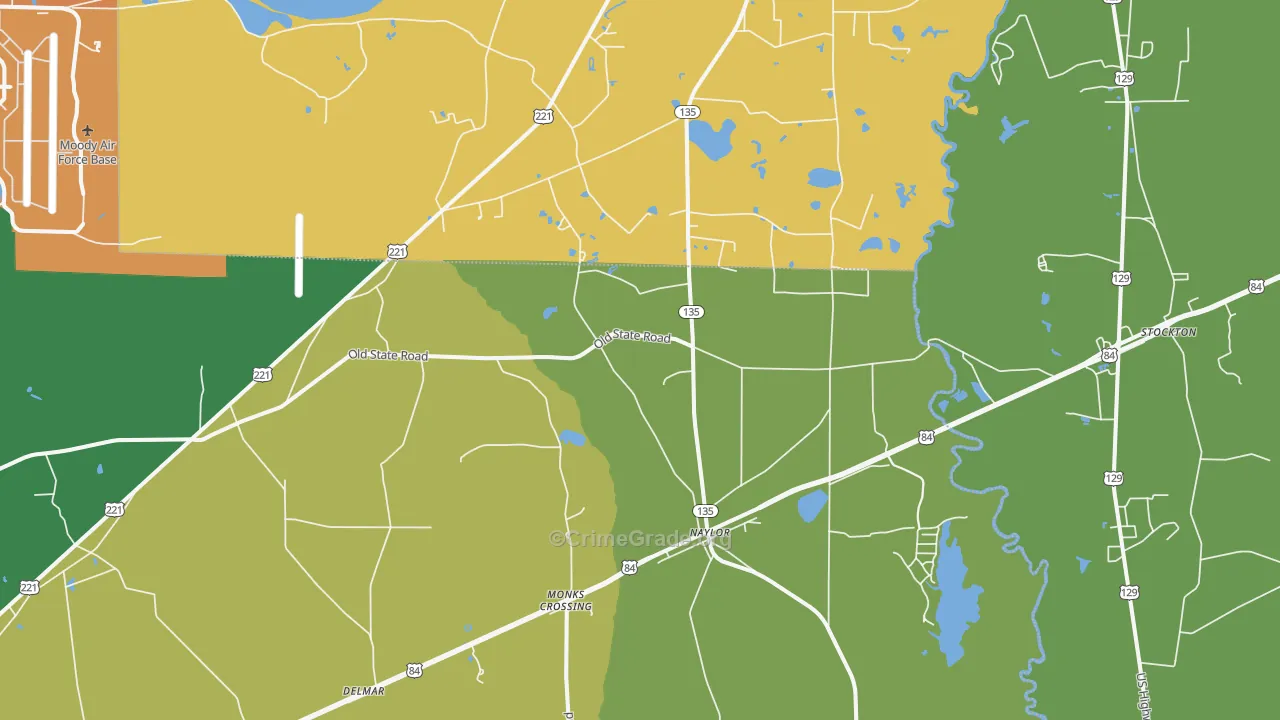 Naylor, GA Map of Vandalism Rates