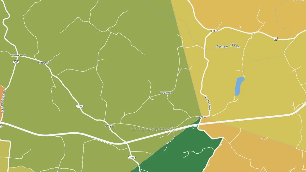 Neafus, KY Map of Vandalism Rates