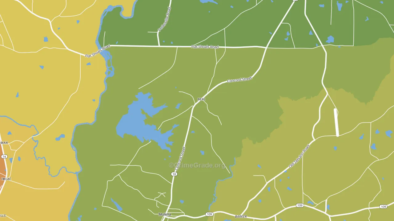 Neal, GA Map of Vandalism Rates