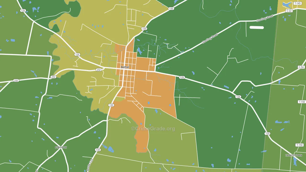 Neals Corner, OH Map of Vandalism Rates