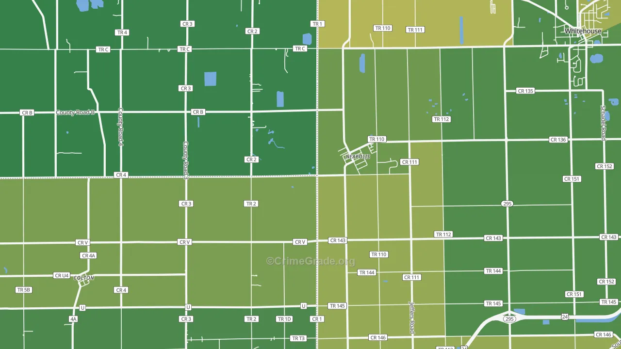 Neapolis, OH Map of Vandalism Rates