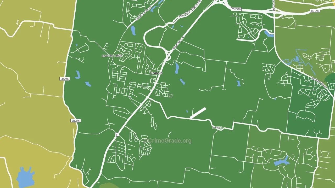Neapolis, TN Map of Vandalism Rates
