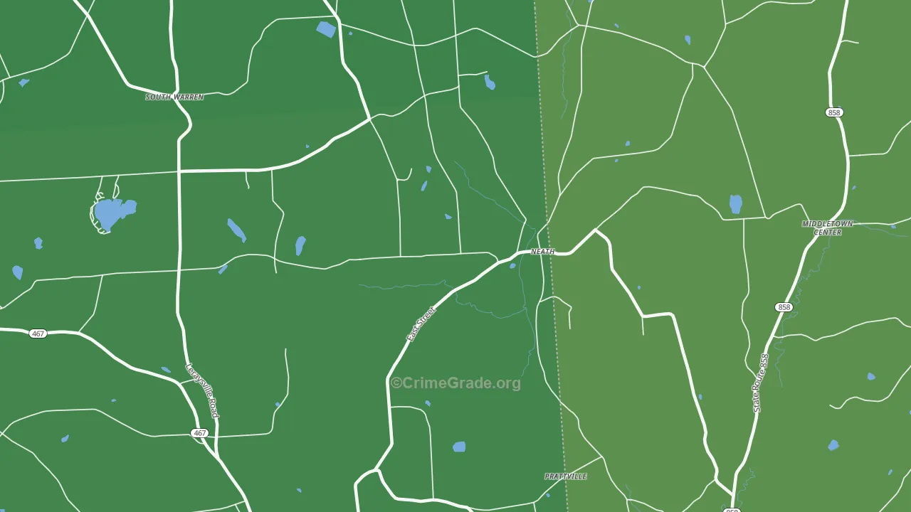 Neath, PA Map of Vandalism Rates