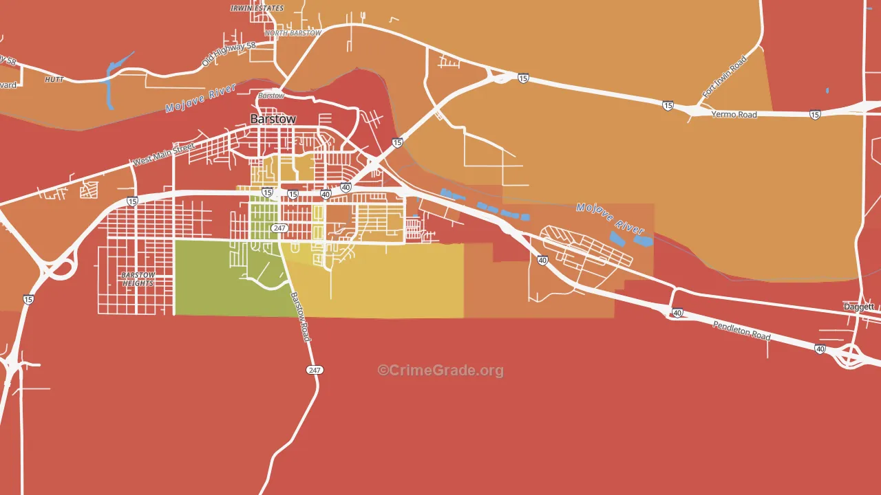 Nebo Center, CA Map of Vandalism Rates