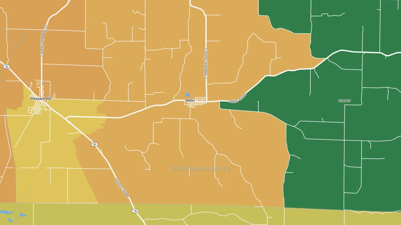Nebo, IL Map of Vandalism Rates