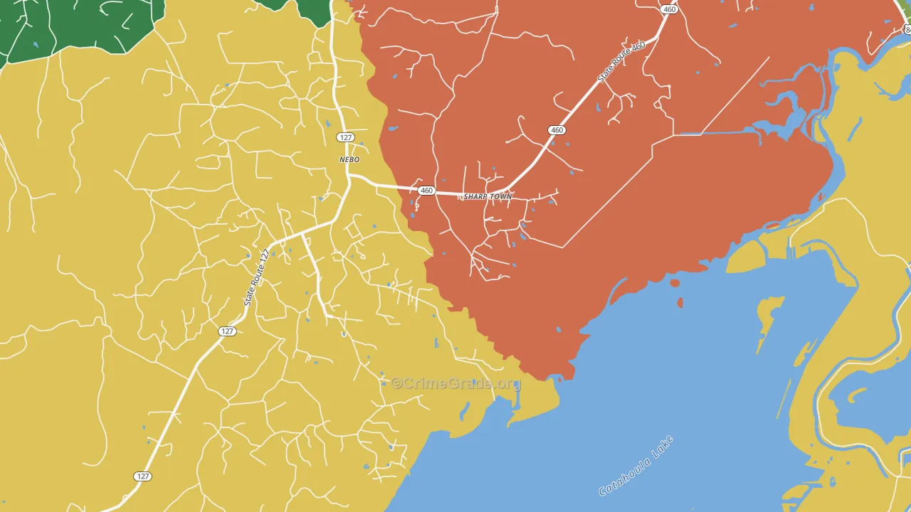 Nebo, LA Map of Vandalism Rates