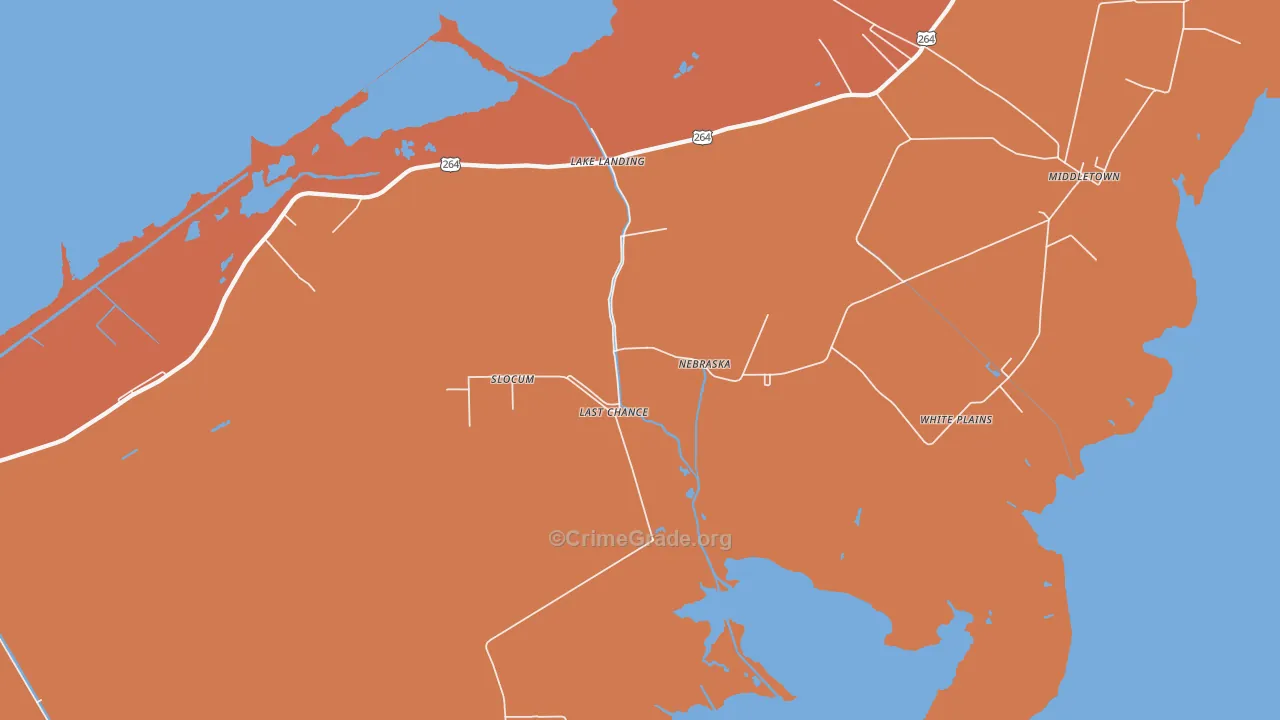 Nebraska, NC Map of Vandalism Rates