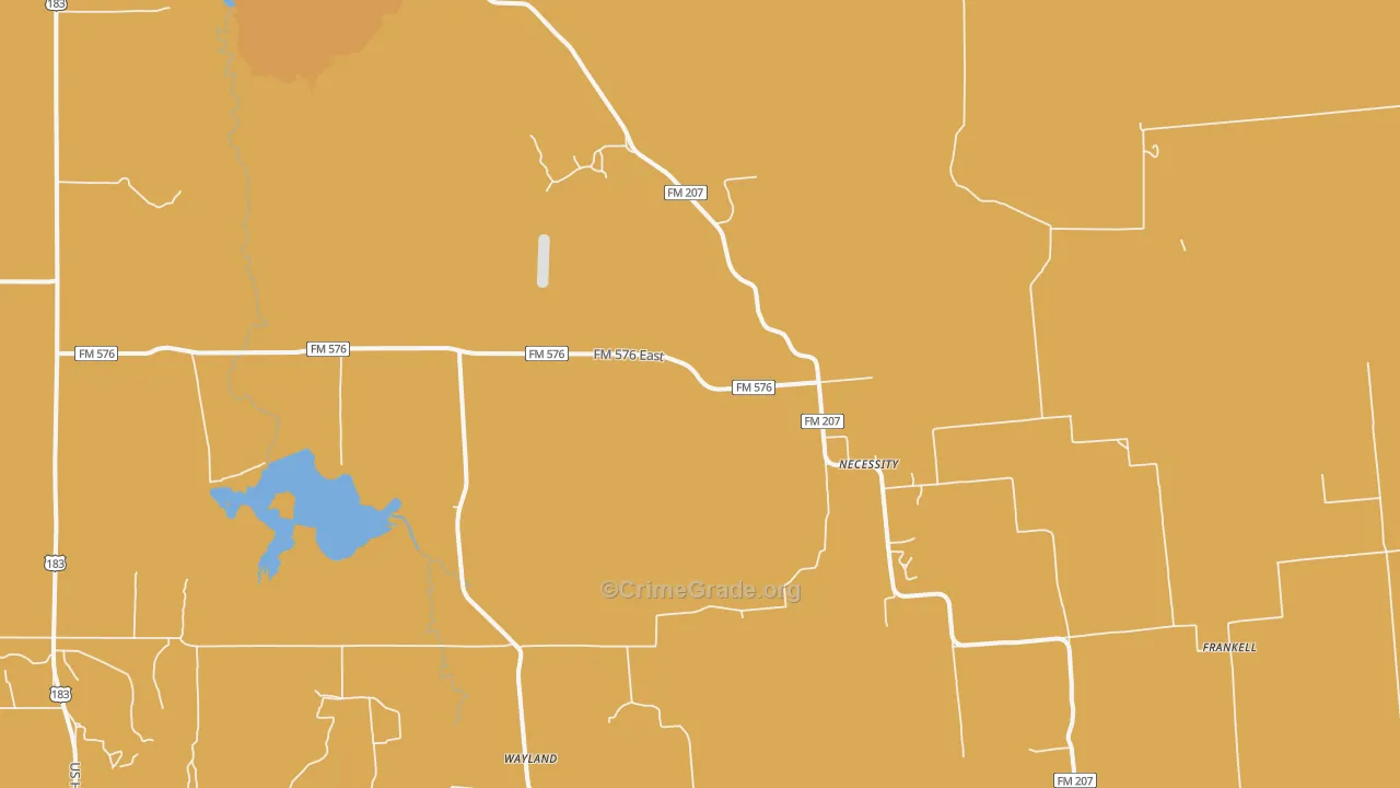 Necessity, TX Map of Vandalism Rates