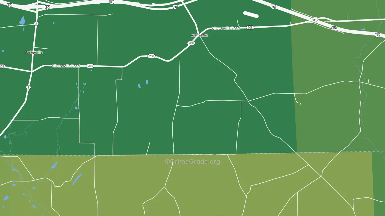 Nectarine, PA Map of Vandalism Rates
