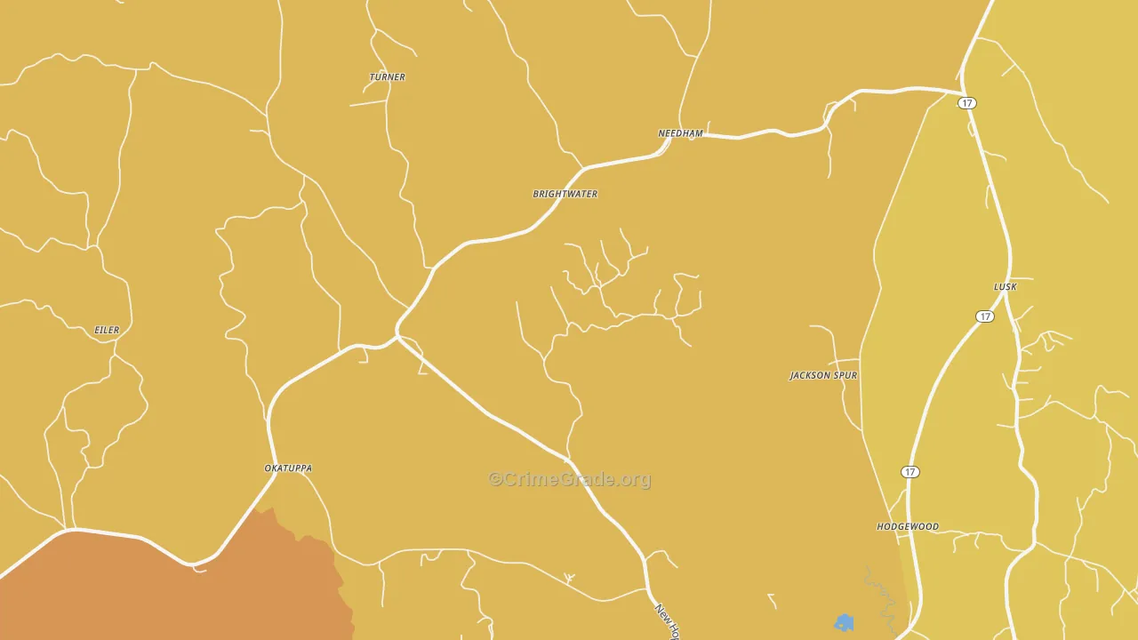 Needham, AL Map of Vandalism Rates