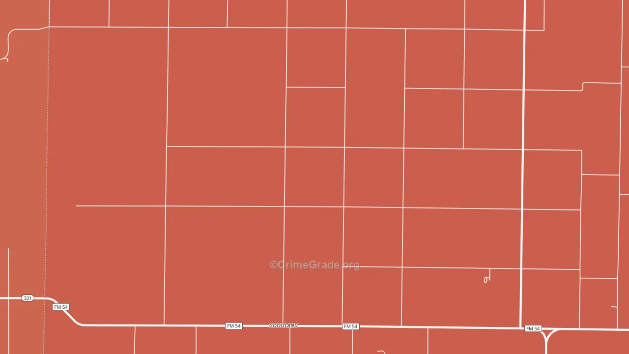 Needmore, TX Map of Vandalism Rates