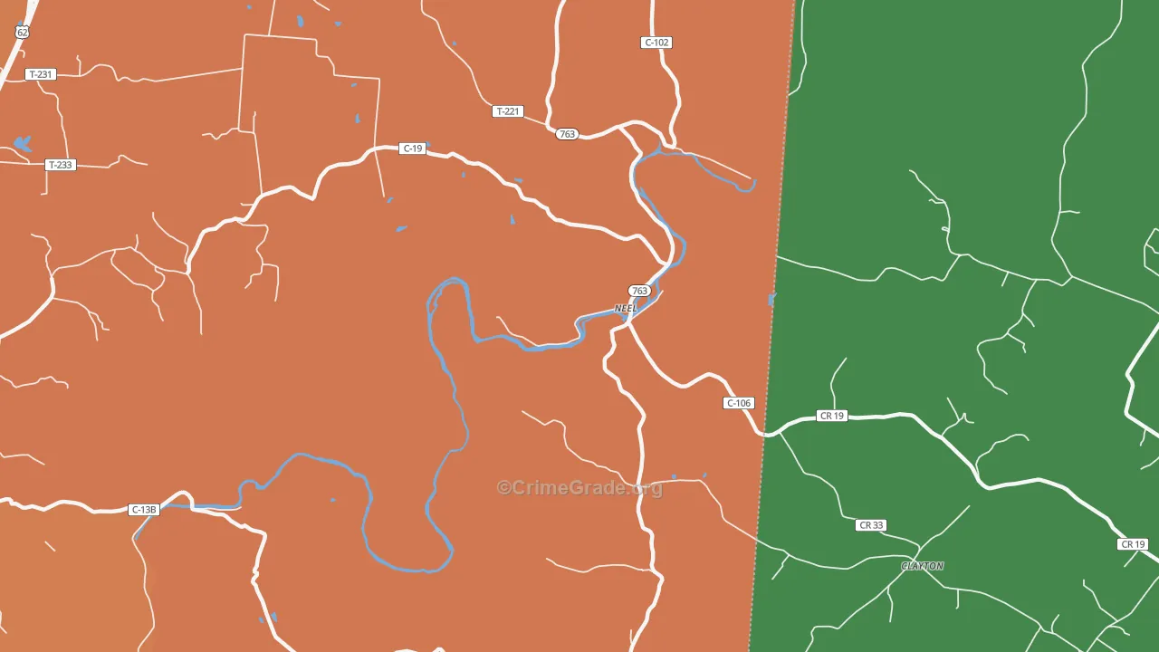 Neel, OH Map of Vandalism Rates