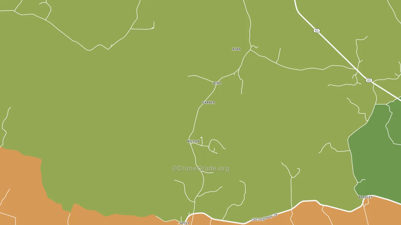 Neely, MS Map of Vandalism Rates