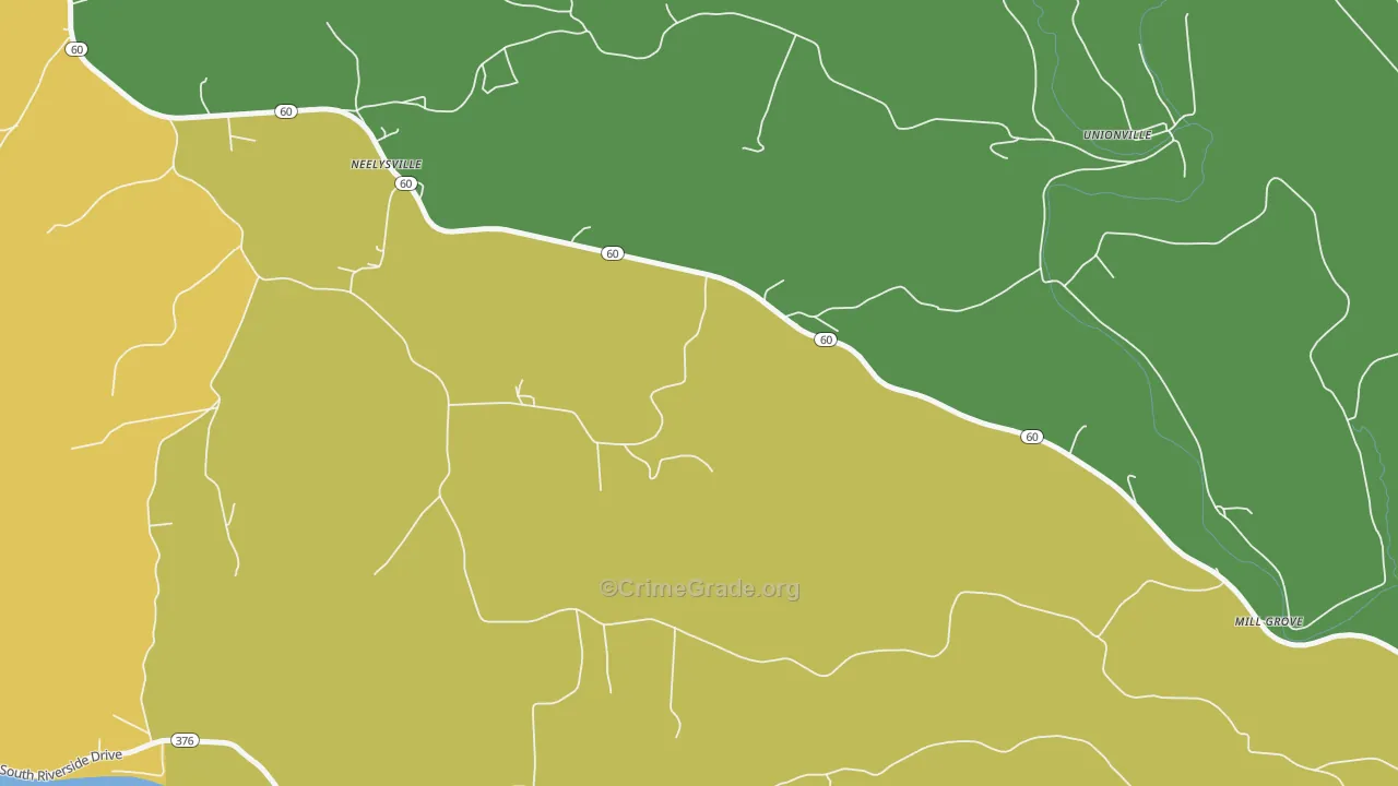 Neelysville, OH Map of Vandalism Rates