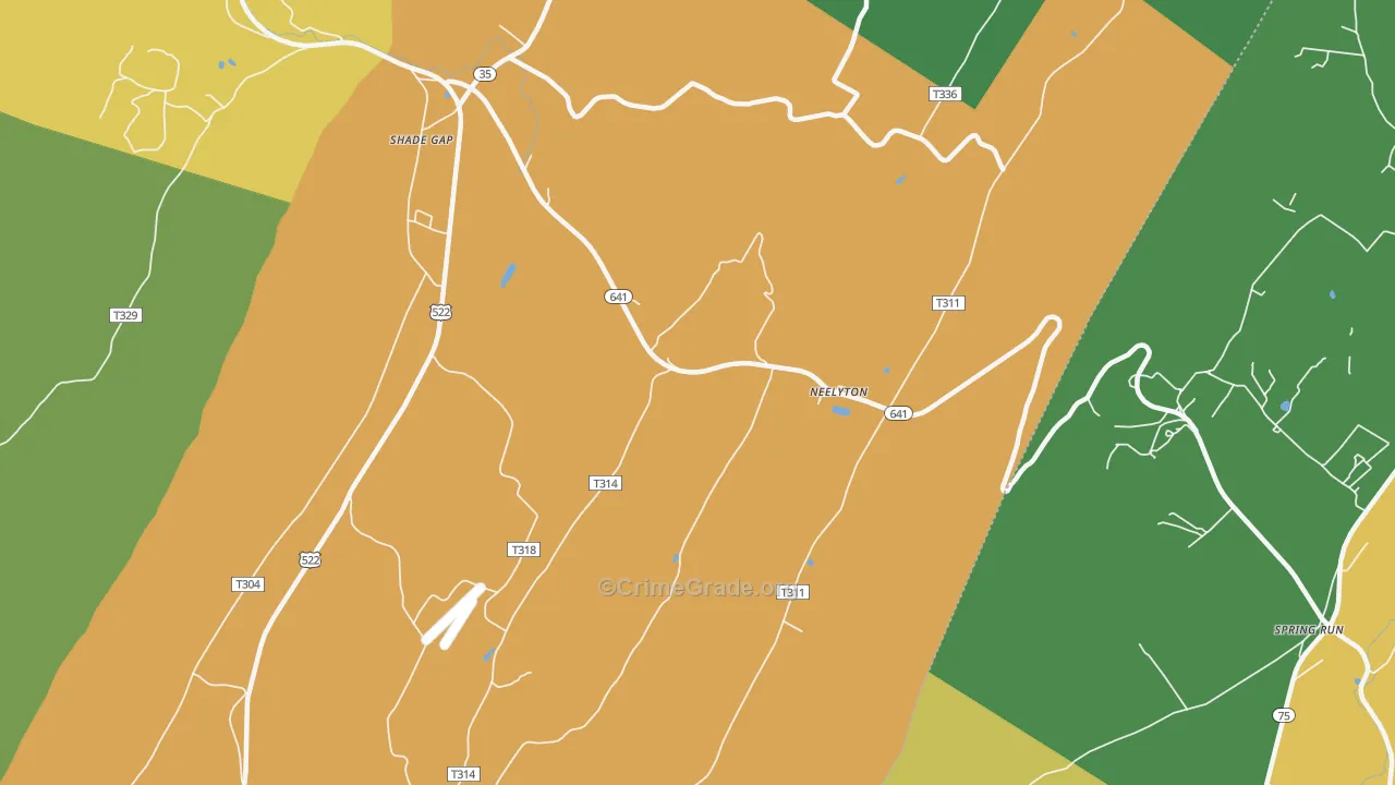 Neelyton, PA Map of Vandalism Rates