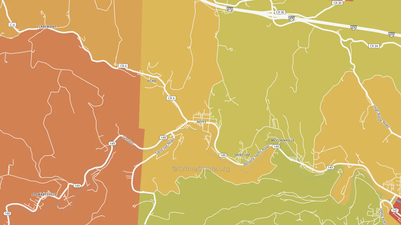 Neffs, OH Map of Vandalism Rates