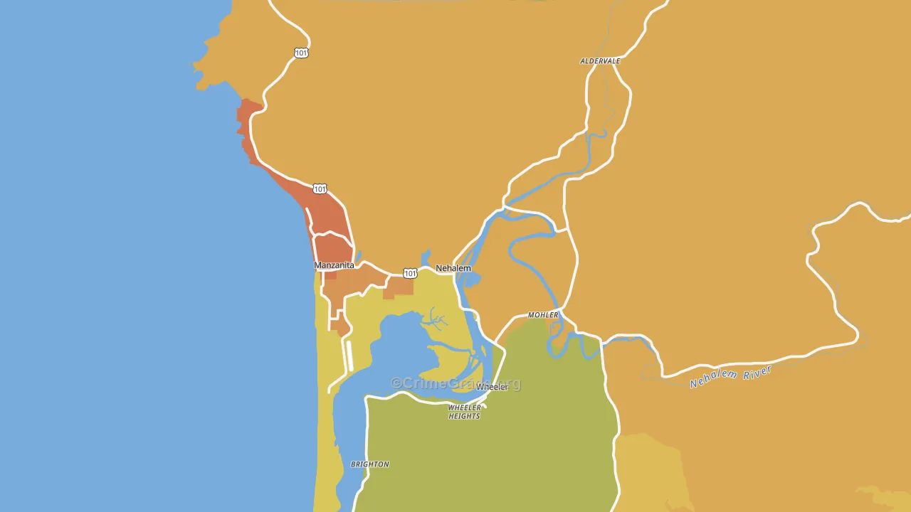 Nehalem, OR Map of Vandalism Rates
