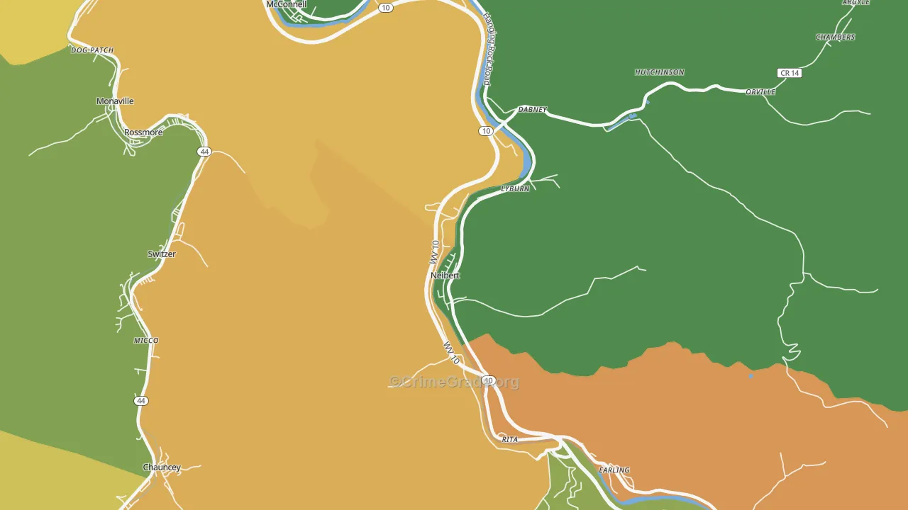 Neibert, WV Map of Vandalism Rates