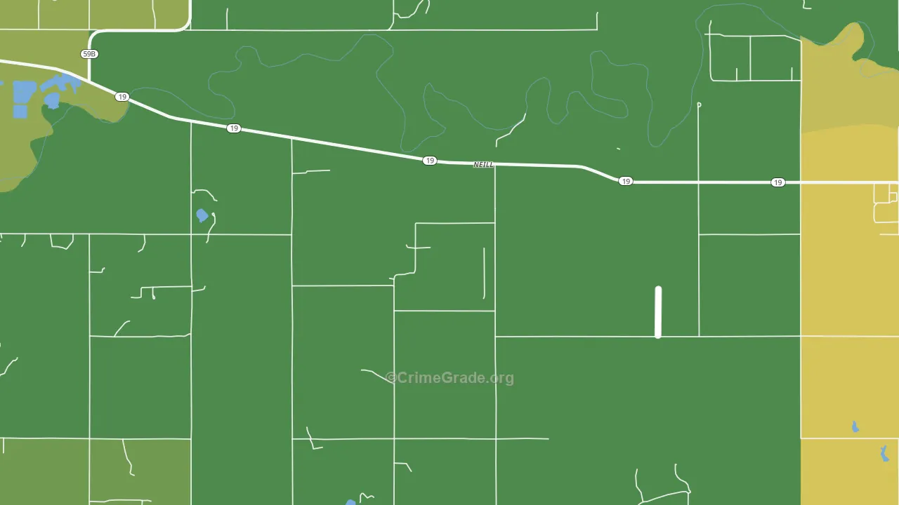Neill, OK Map of Vandalism Rates