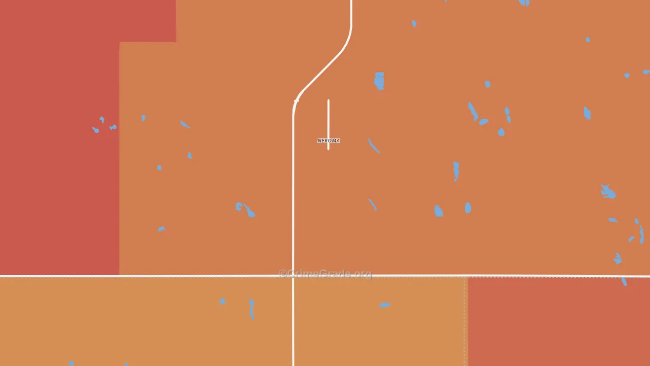 Nekoma, ND Map of Vandalism Rates
