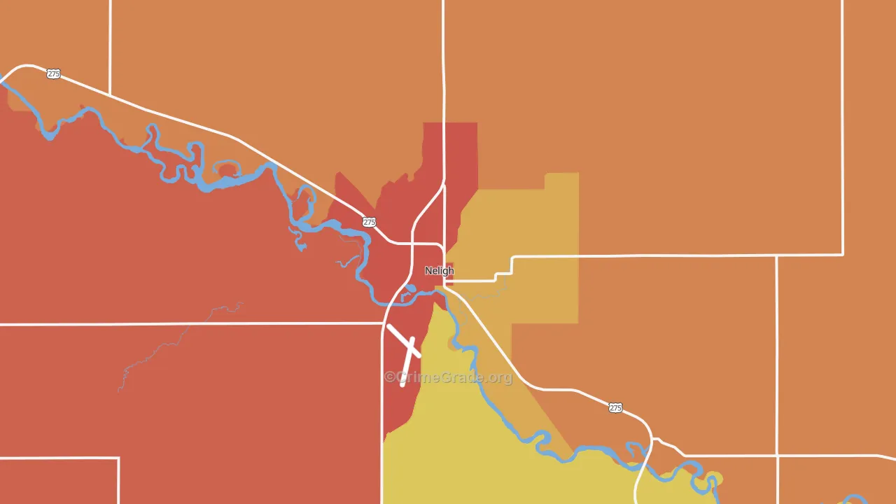 Neligh, NE Map of Vandalism Rates