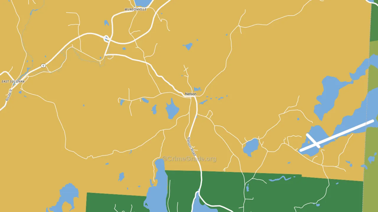 Nelson, NH Map of Vandalism Rates