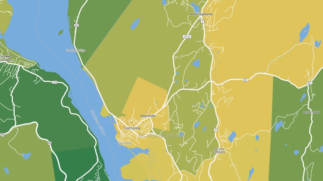 Nelsonville, NY Map of Vandalism Rates