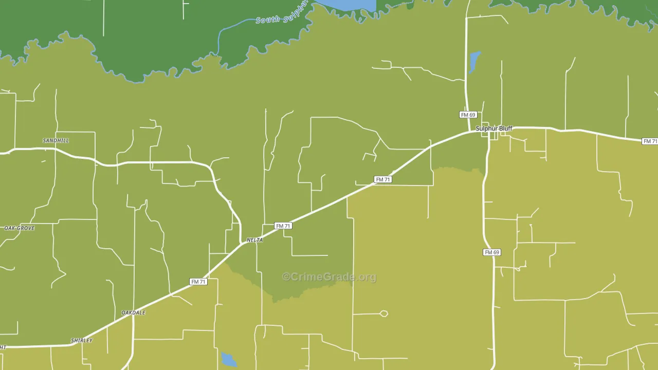 Nelta, TX Map of Vandalism Rates
