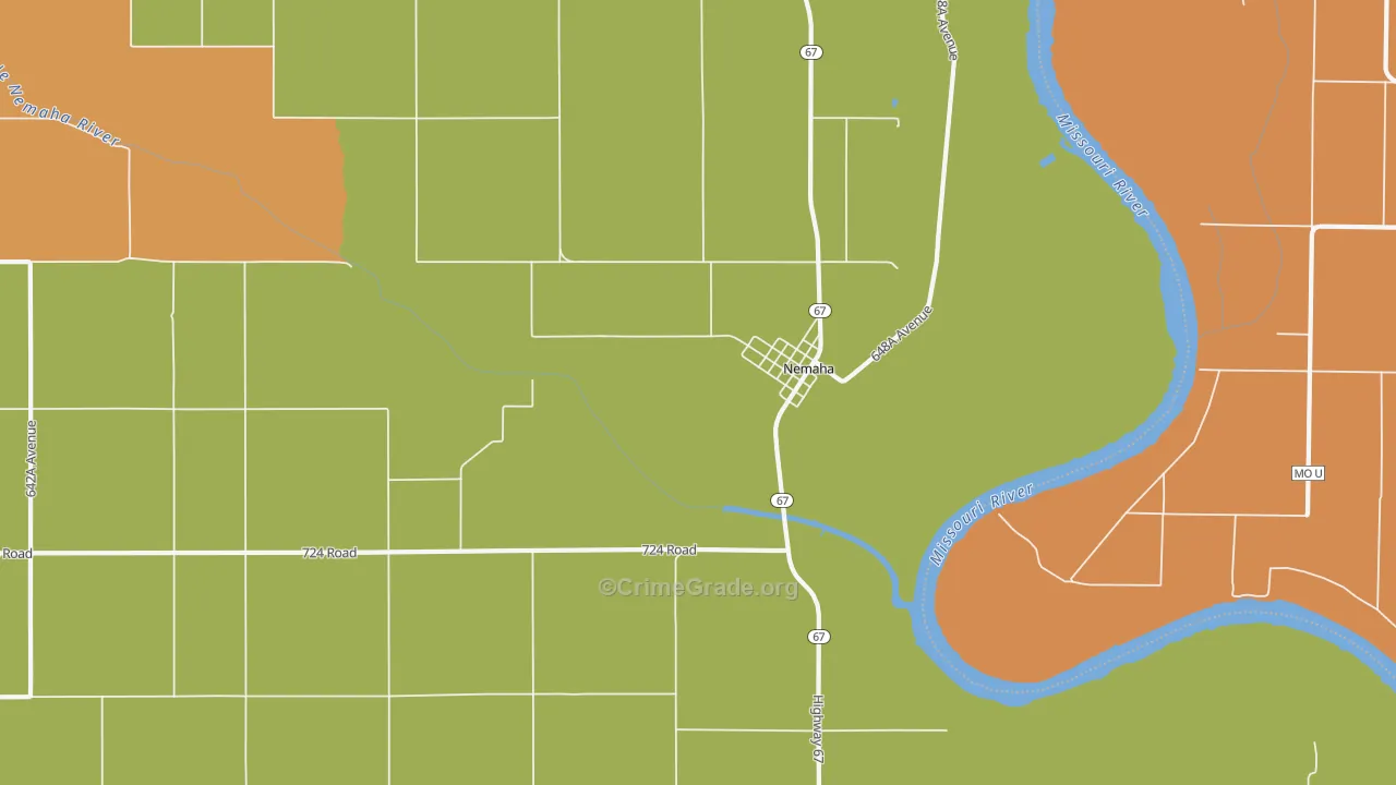 Nemaha, NE Map of Vandalism Rates
