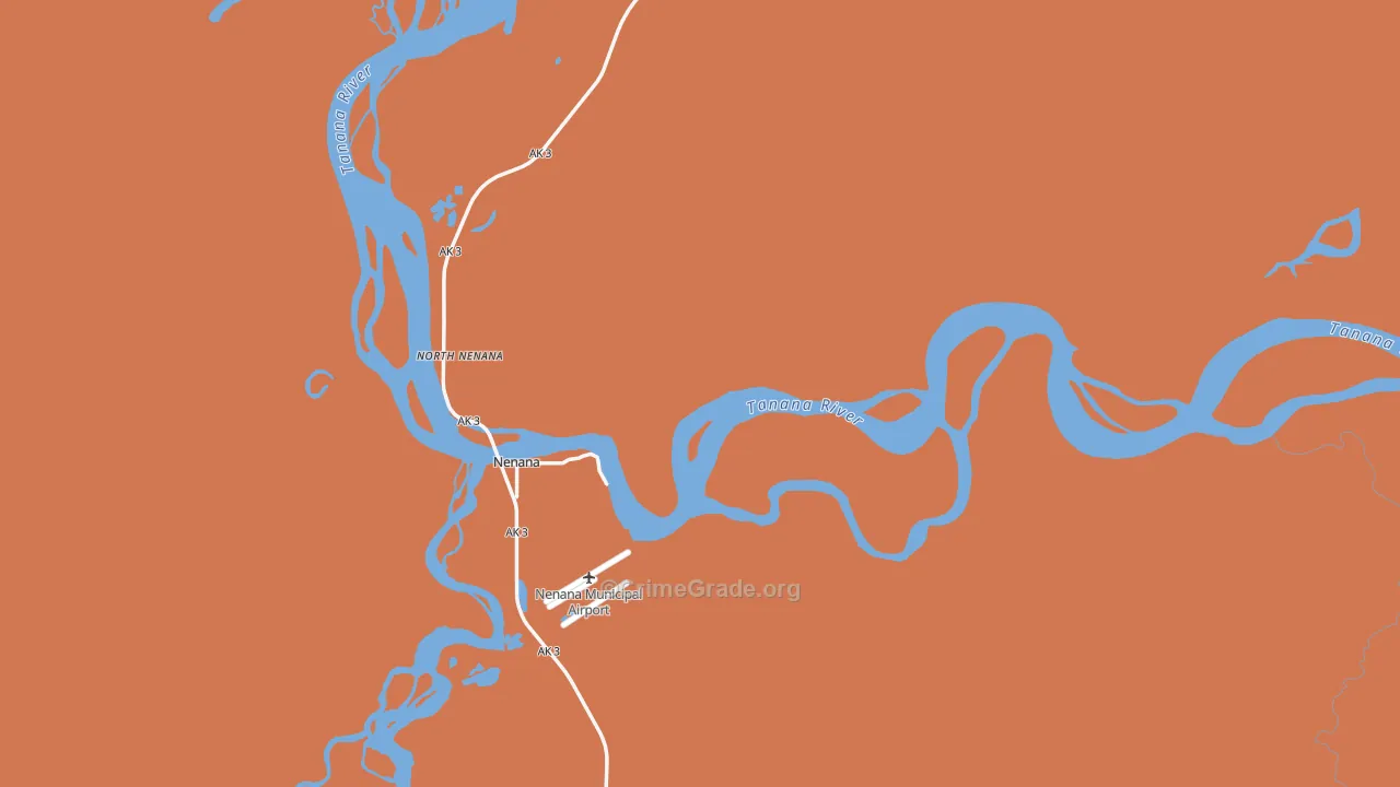 Nenana, AK Map of Vandalism Rates