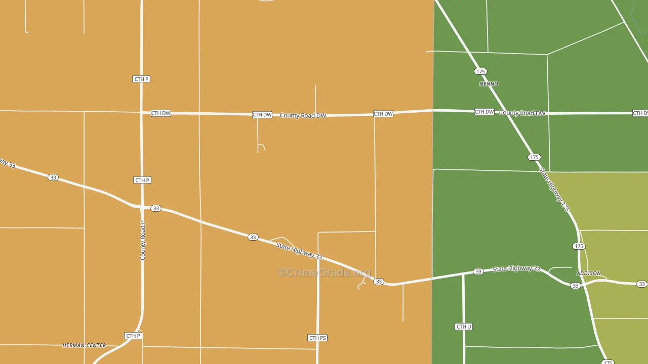 Nenno, WI Map of Vandalism Rates