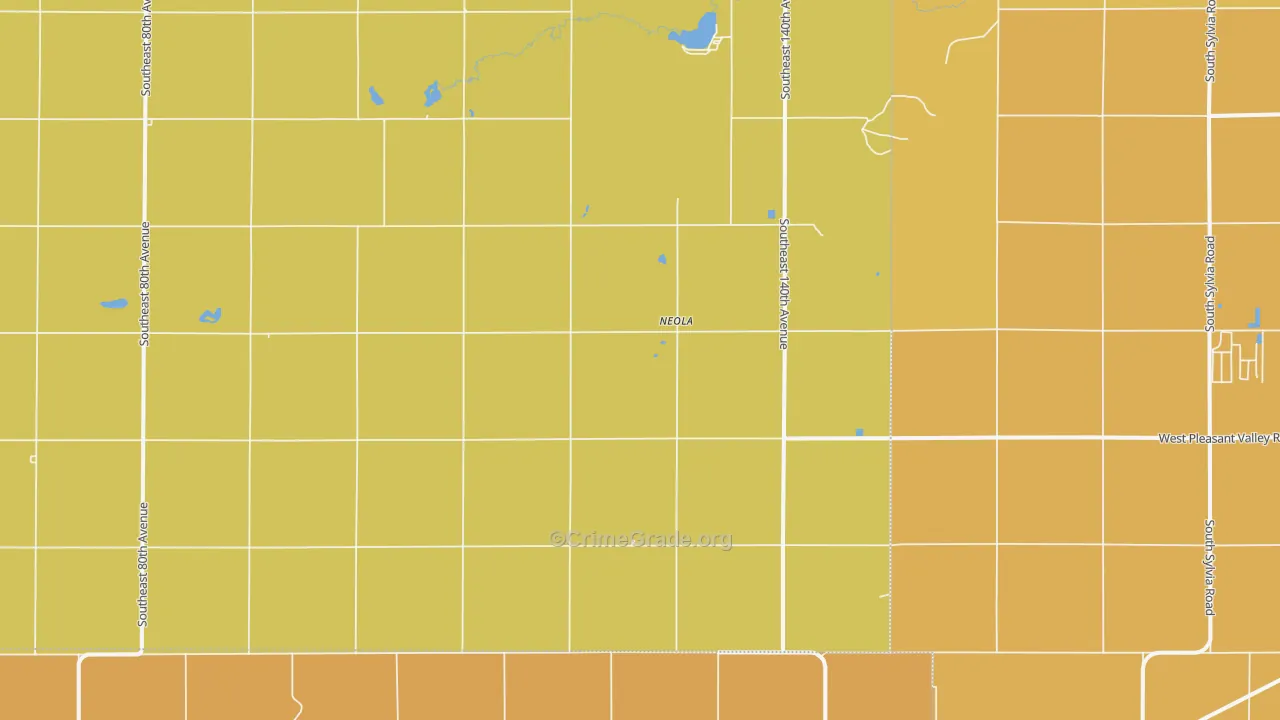 Neola, KS Map of Vandalism Rates