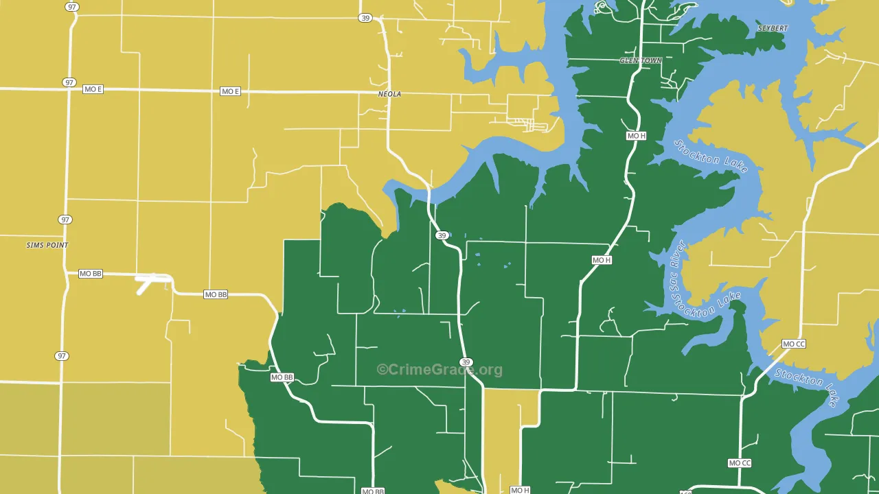 Neola, MO Map of Vandalism Rates