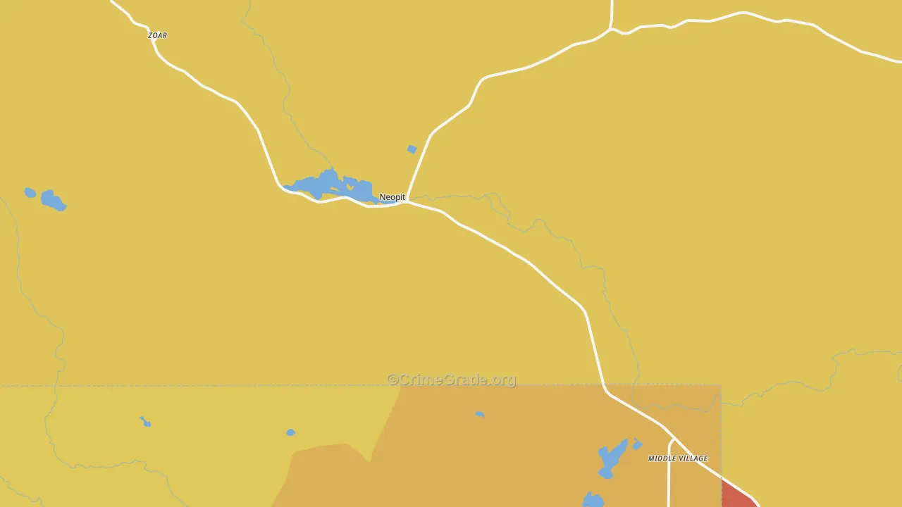 Neopit, WI Map of Vandalism Rates