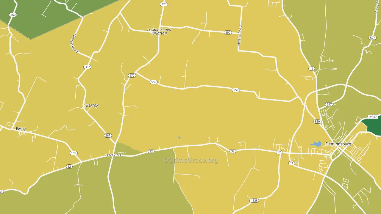 Nepton, KY Map of Vandalism Rates