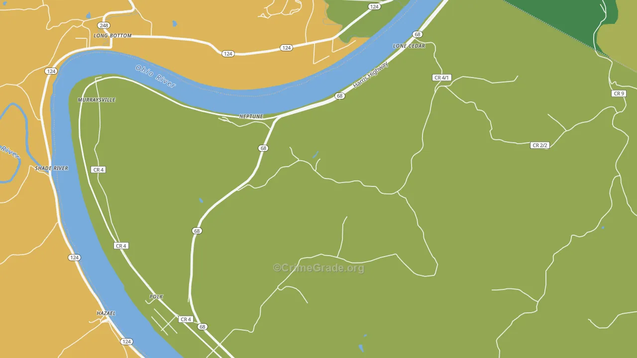 Neptune, WV Map of Vandalism Rates
