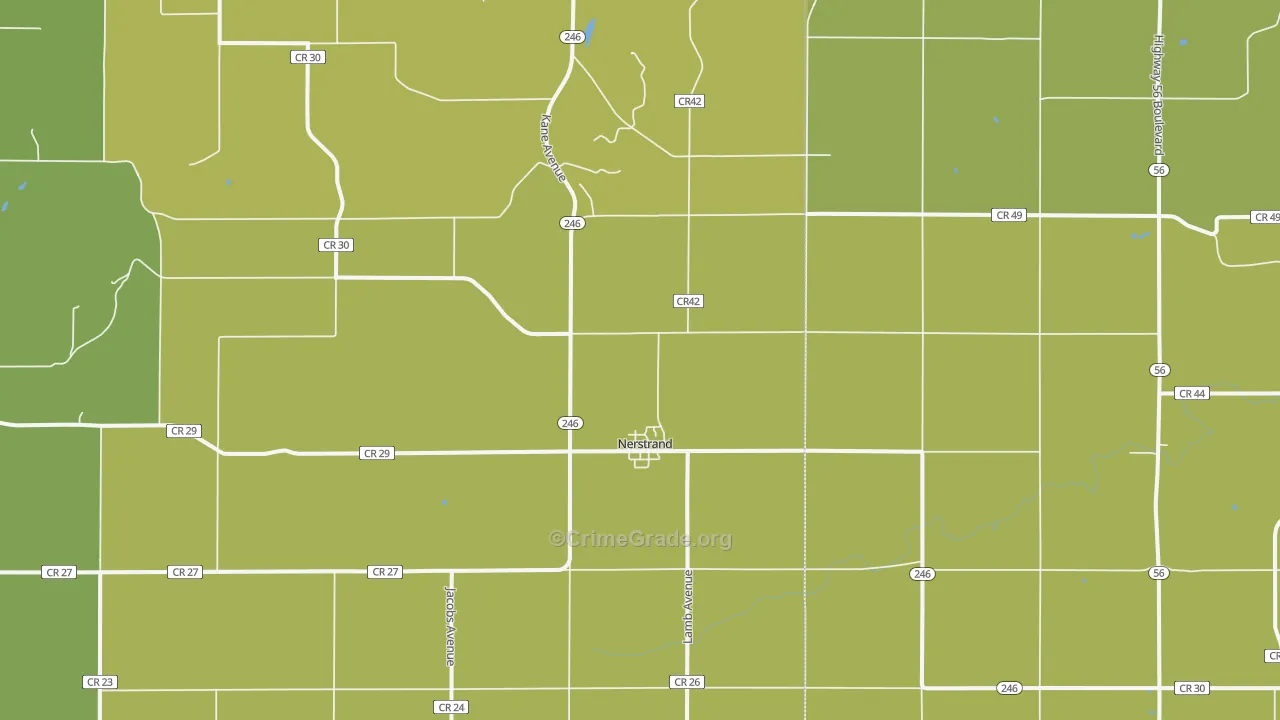 Nerstrand, MN Map of Vandalism Rates