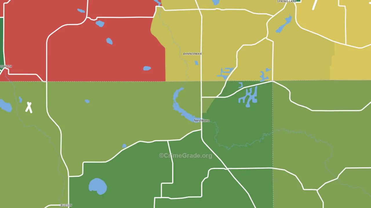 Neshkoro, WI Map of Vandalism Rates
