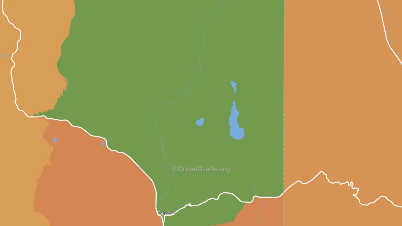 Nespelem Community, WA Map of Vandalism Rates