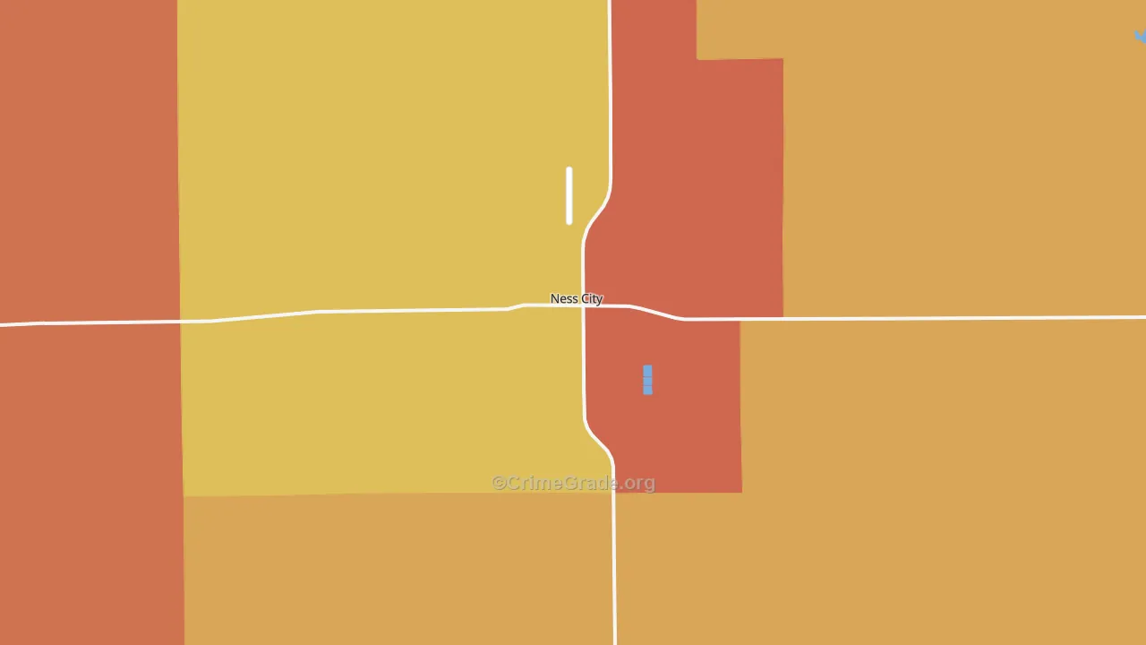 Ness City, KS Map of Vandalism Rates
