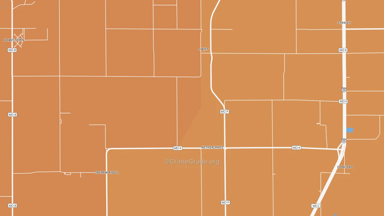 Netherlands, MO Map of Vandalism Rates