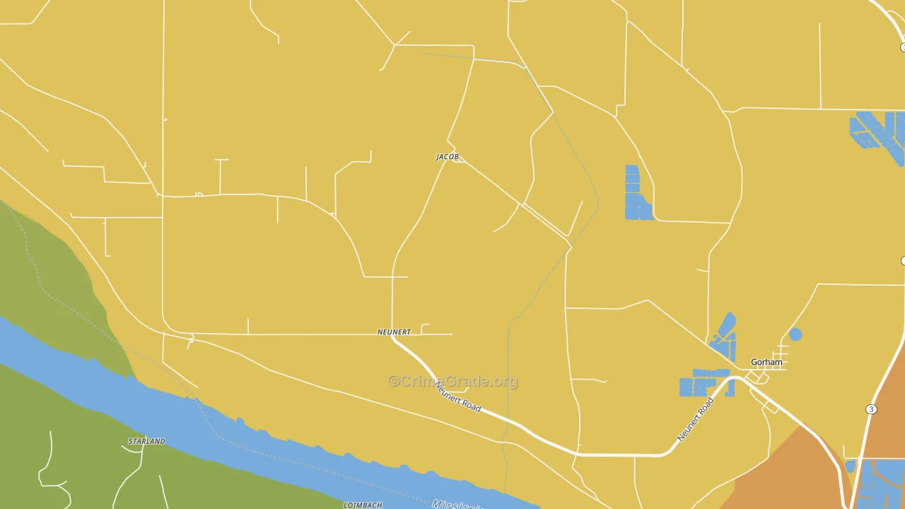 Neunert, IL Map of Vandalism Rates