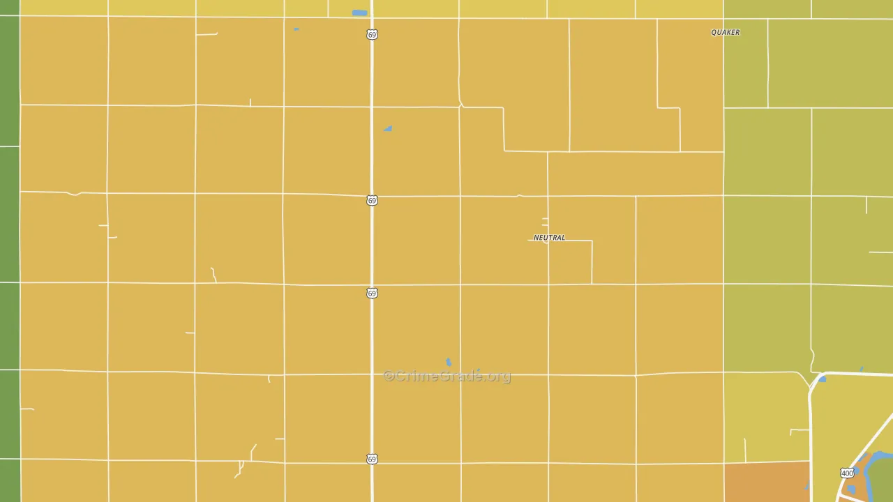 Neutral, KS Map of Vandalism Rates