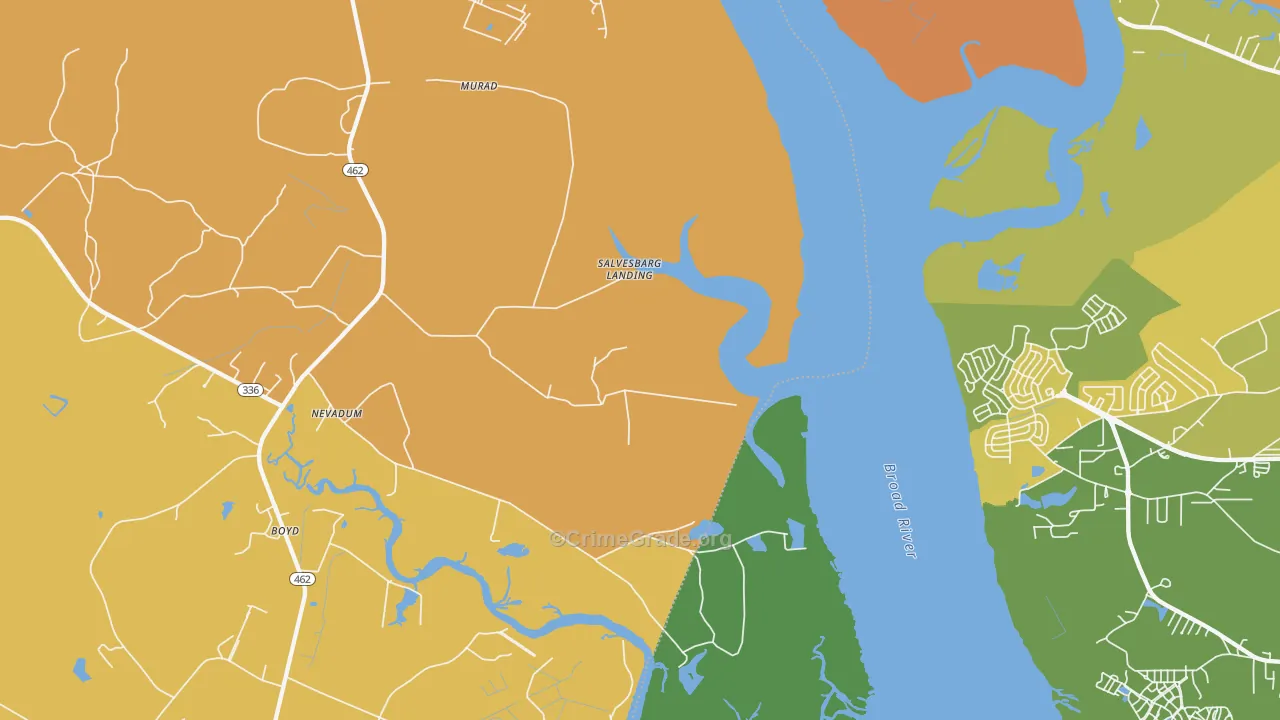 Nevadun, SC Map of Vandalism Rates