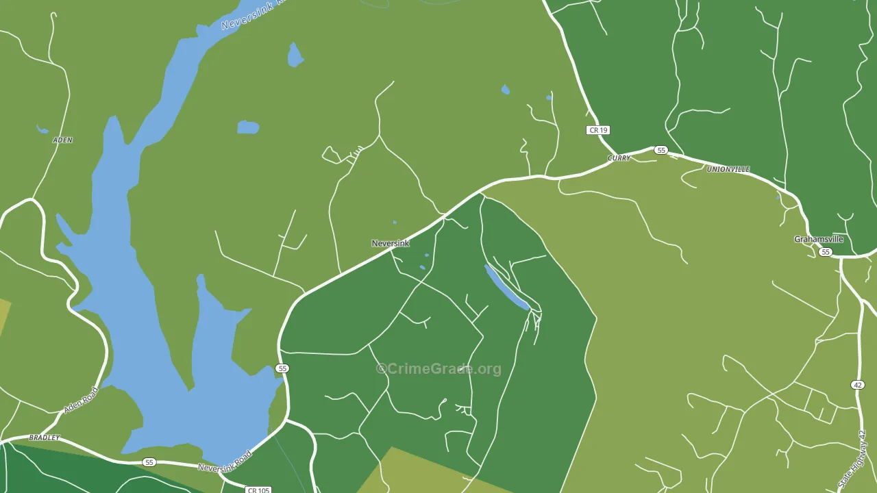Neversink, NY Map of Vandalism Rates